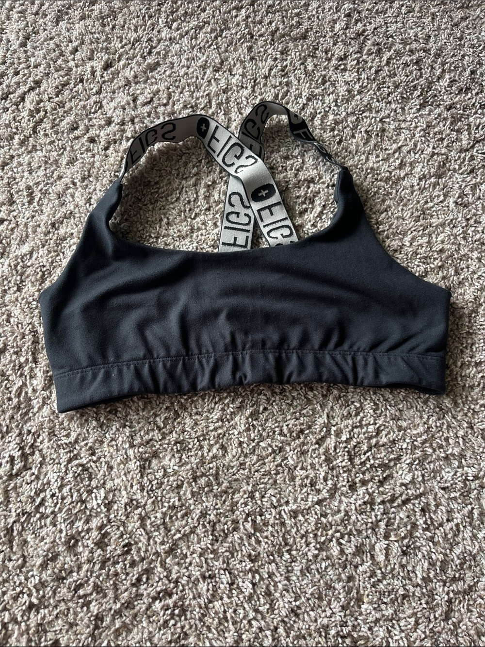 Figs Black Sports Bra